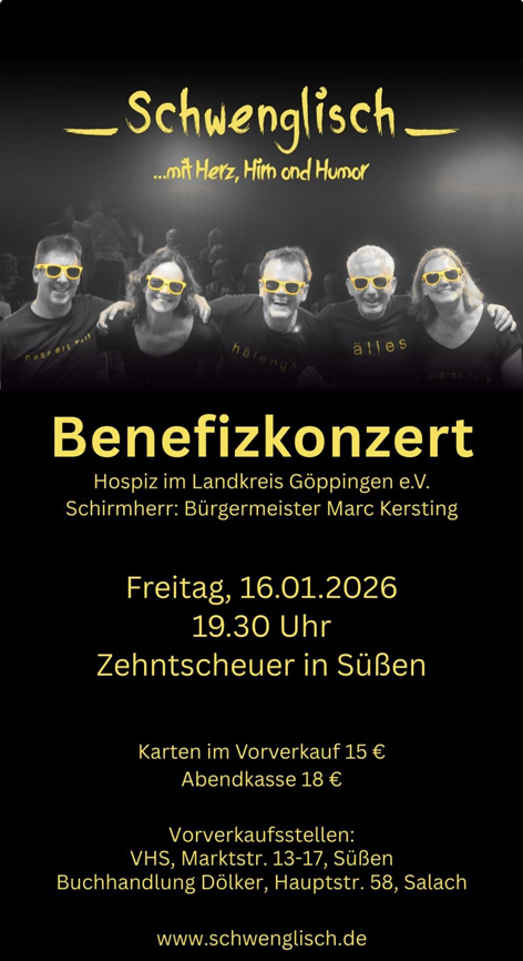 Benefizkonzert der Band Schwenglisch