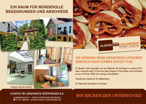 Brezeln zugunsten des Hospizes