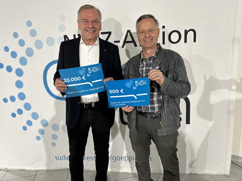 Übergabe Spendenschecks aus den Gute Taten