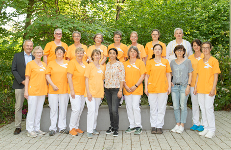 Haupt- und ehrenamtliche Mitarbeiterinnen und Mitarbeiter des Hospiz.